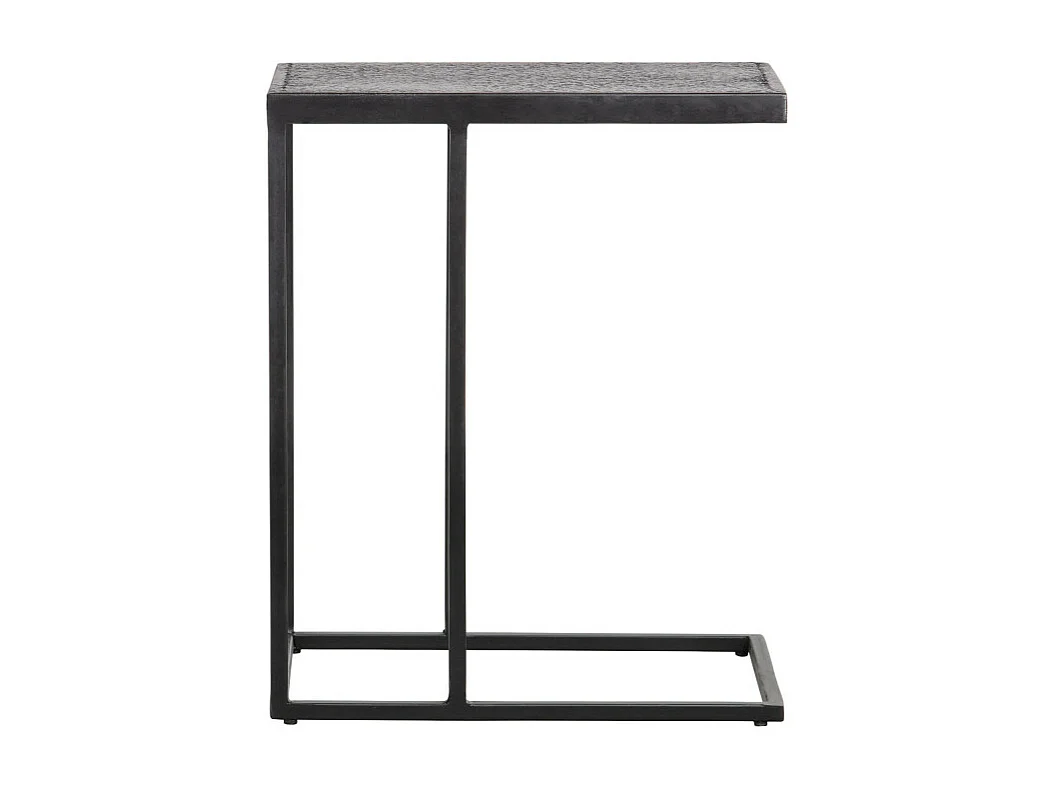 Febe - Bout de canapé en métal 45x35cm - Noir