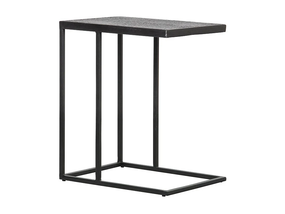 Febe - Bout de canapé en métal 45x35cm - Noir