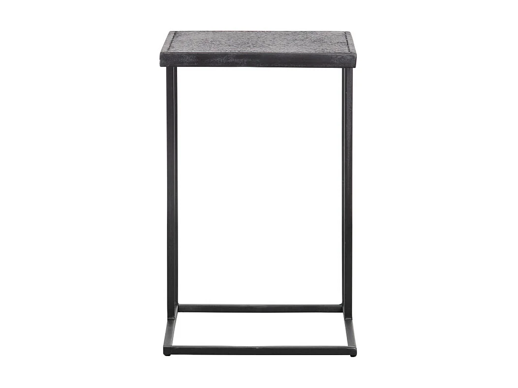 Febe - Bout de canapé en métal 45x35cm - Noir