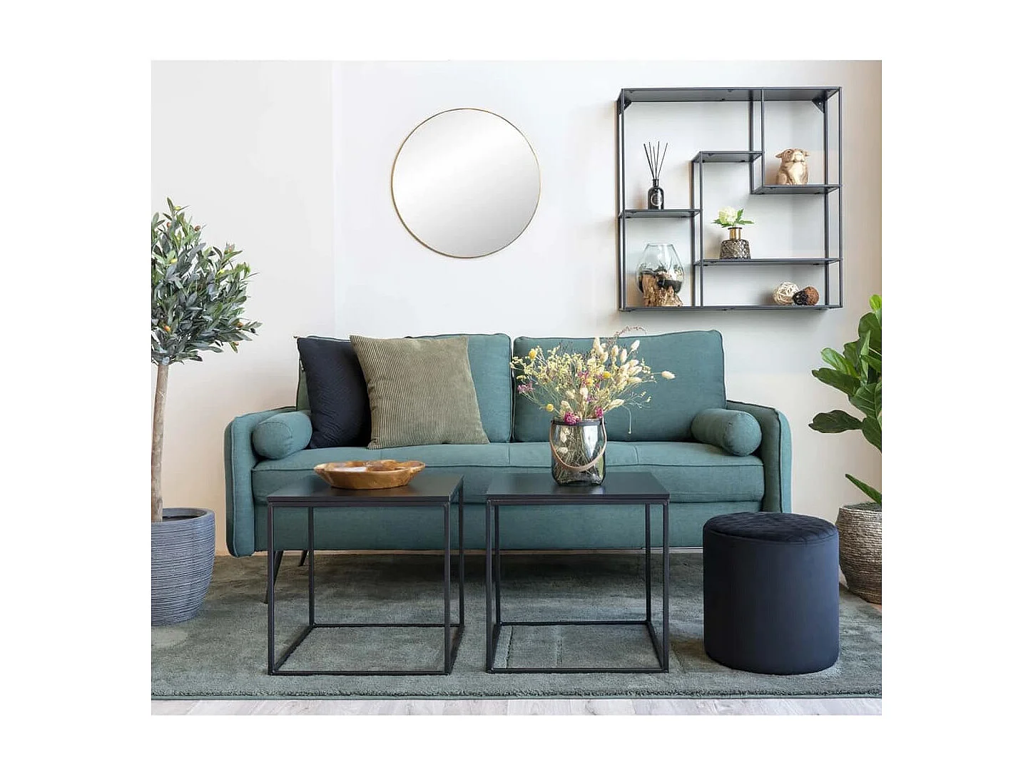 House Nordic Beistelltisch Avery Schwarz