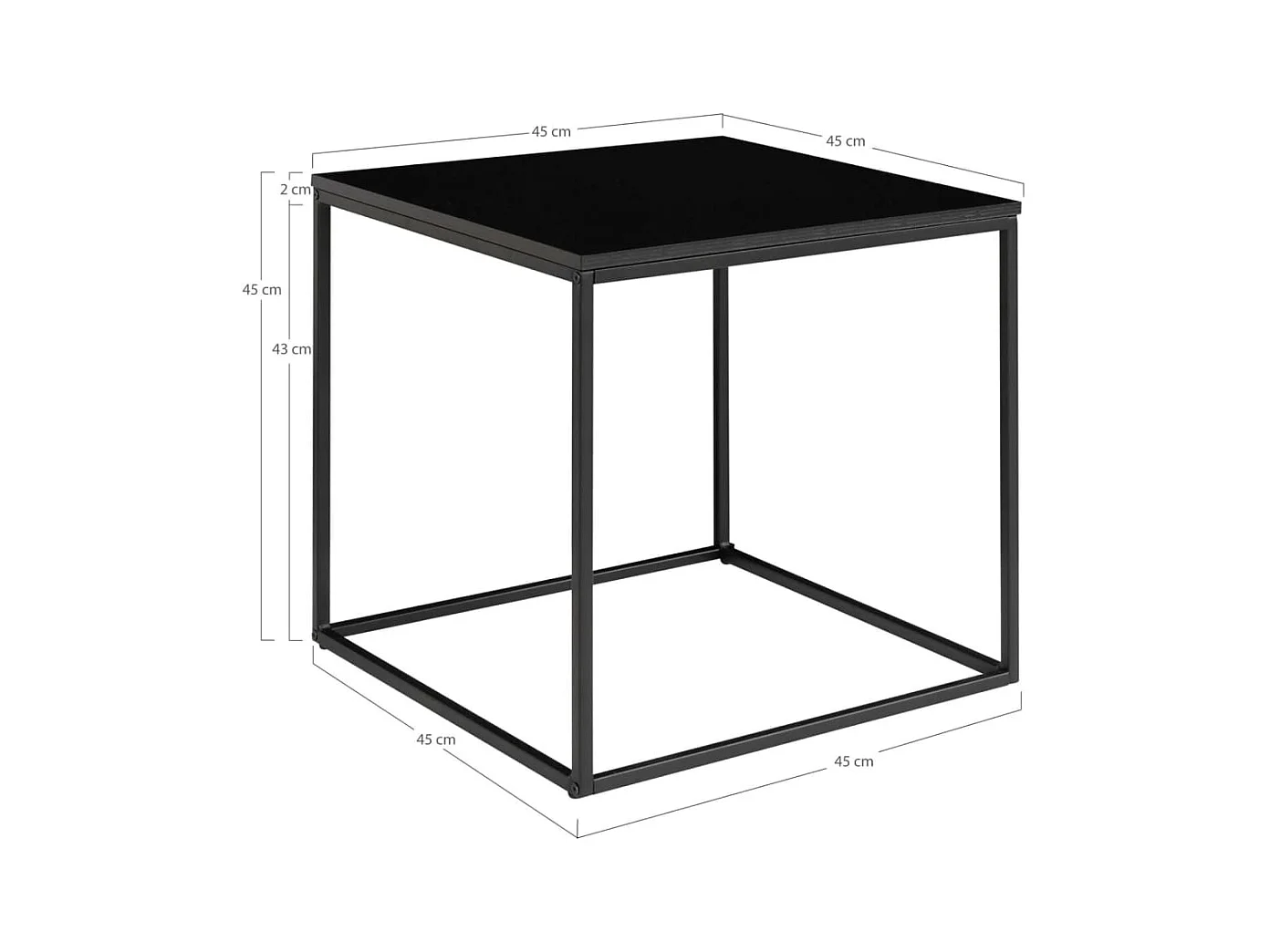 House Nordic Beistelltisch Avery Schwarz