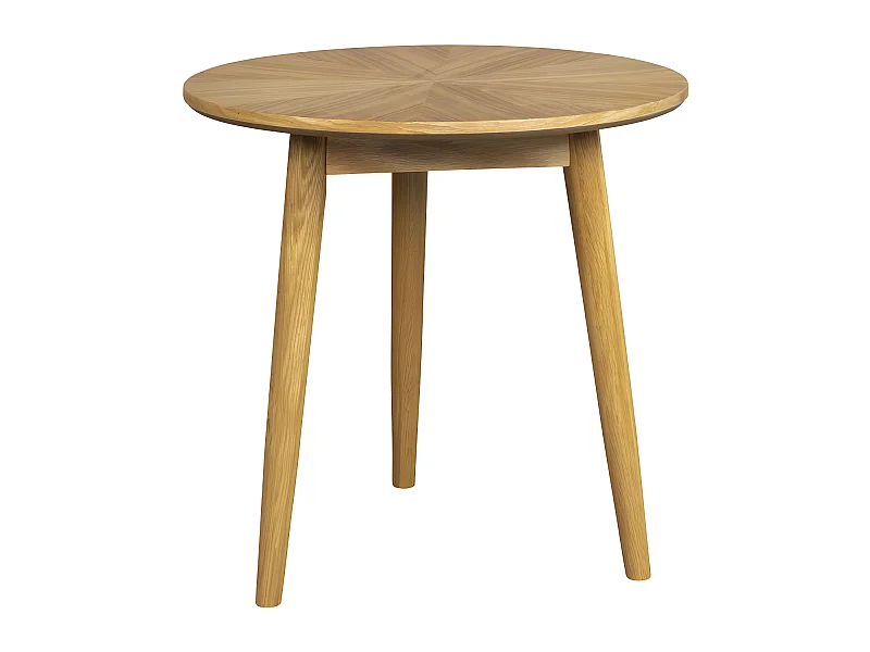 Fabio - Table d'appoint ronde en bois ø50cm - Bois clair