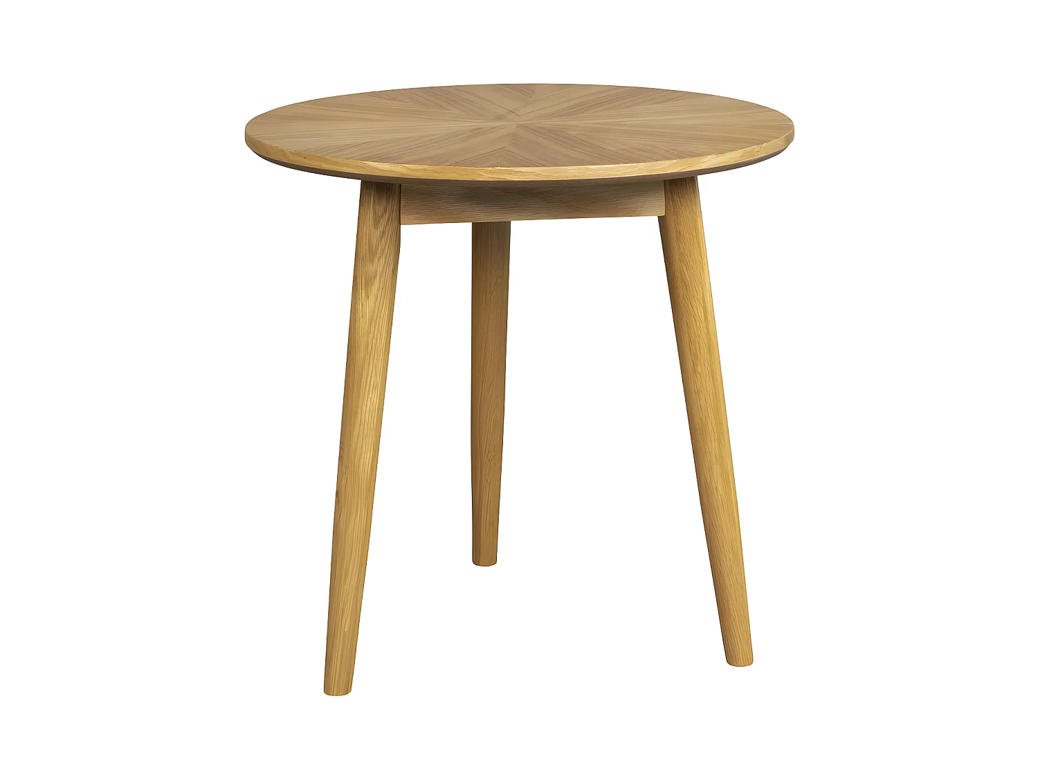 Fabio - Table d'appoint ronde en bois ø50cm - Bois clair