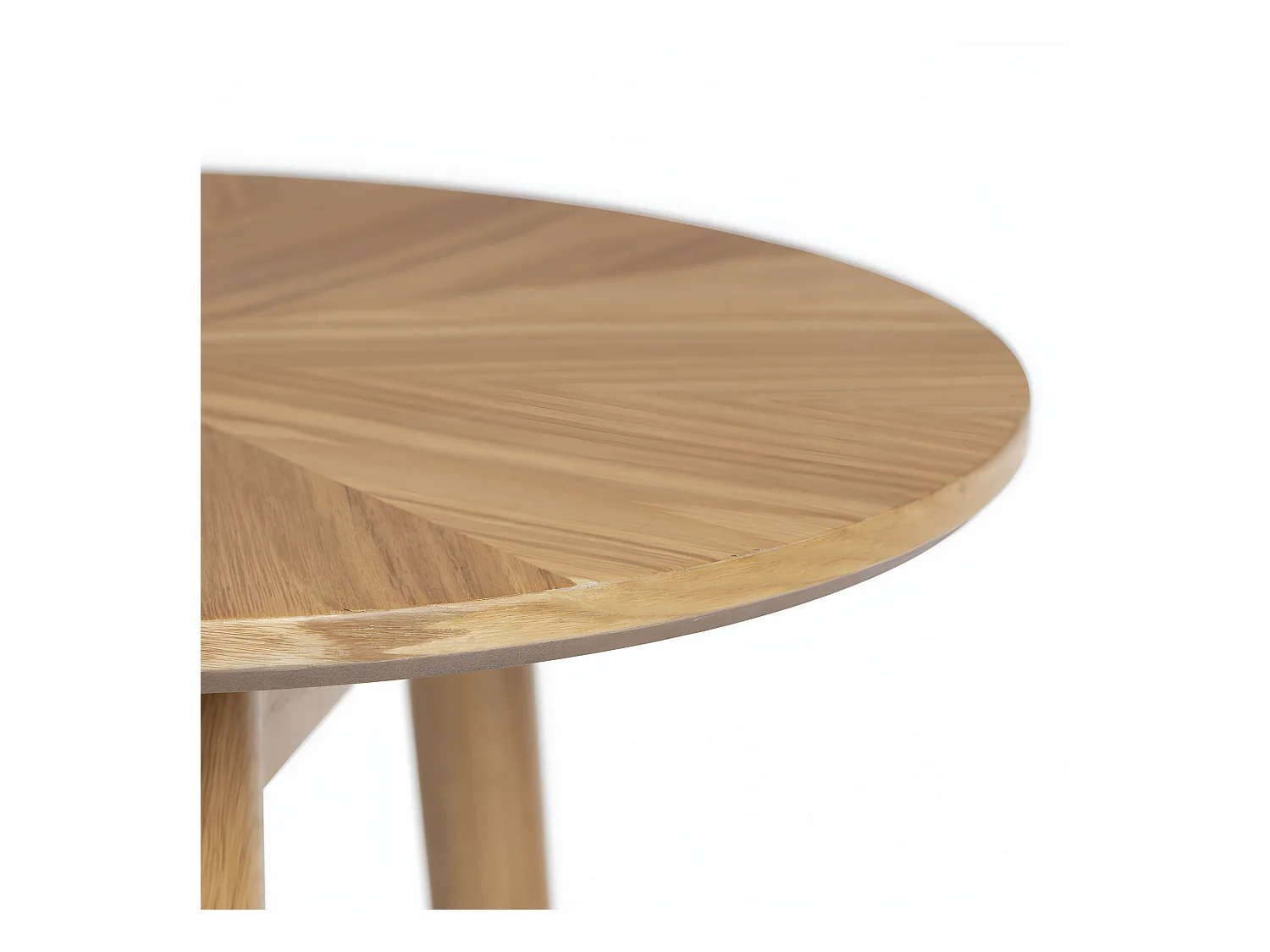 Fabio - Table d'appoint ronde en bois ø50cm - Bois clair
