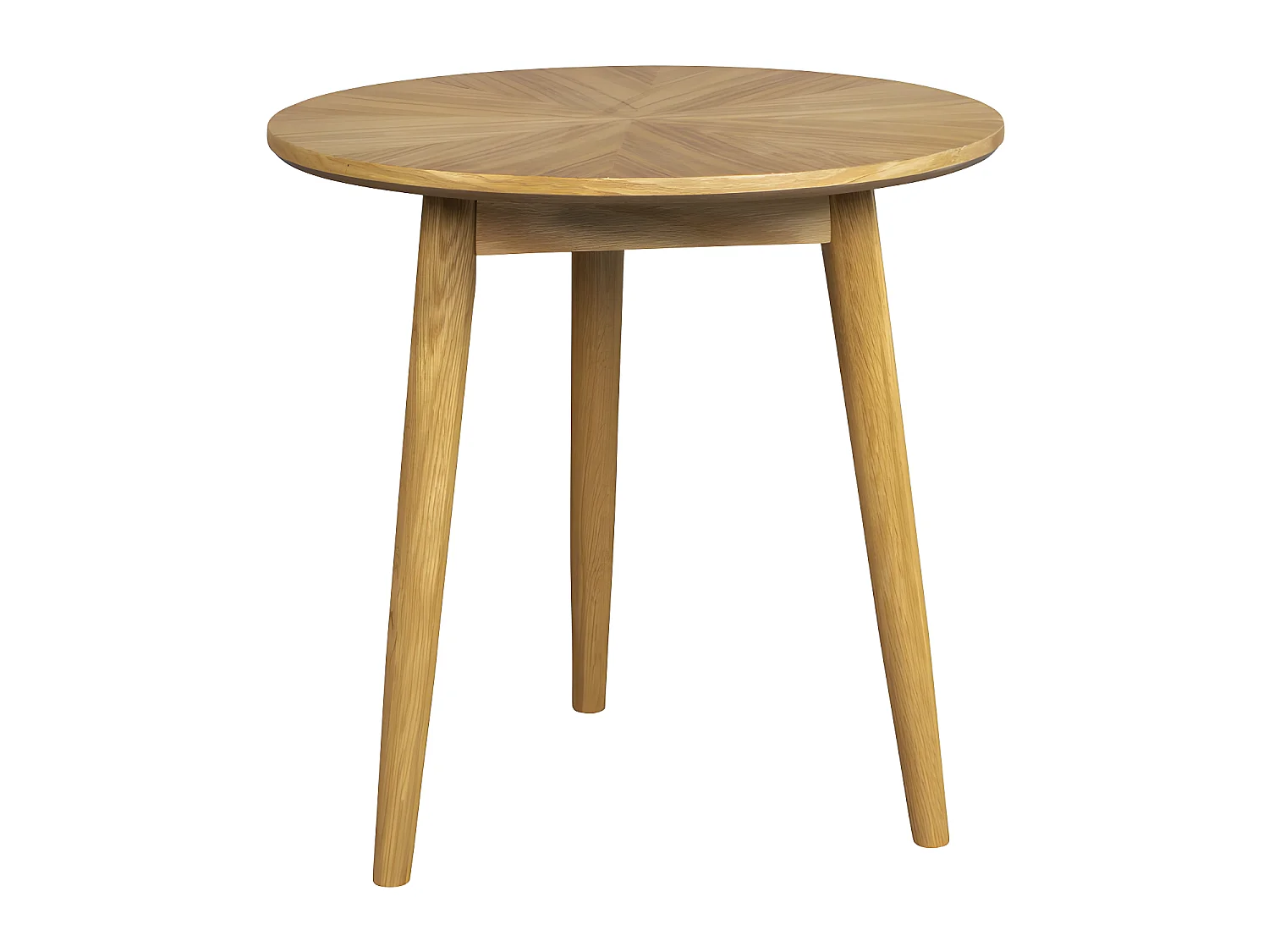 Fabio - Table d'appoint ronde en bois ø50cm - Bois clair