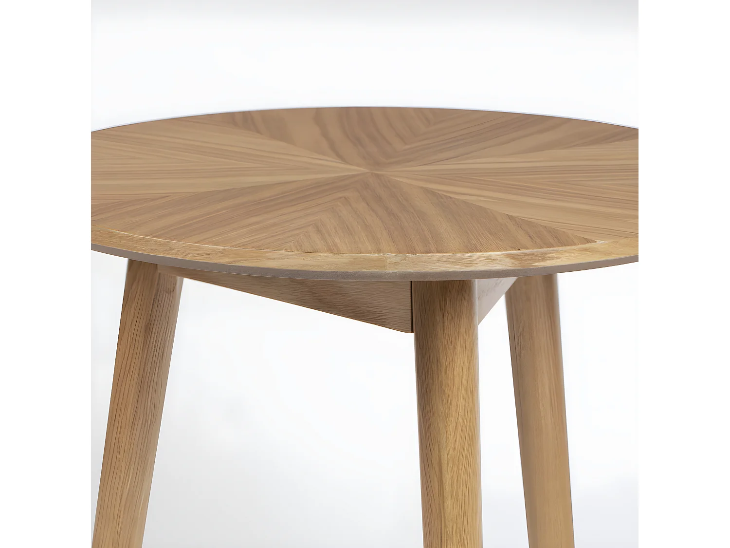 Fabio - Table d'appoint ronde en bois ø50cm - Bois clair