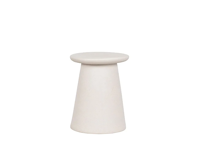 Button - Table d'appoint en céramique ø35cm - Blanc