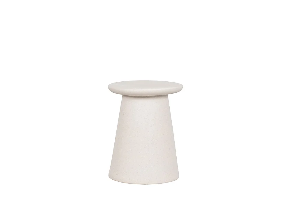 Button - Table d'appoint en céramique ø35cm - Blanc
