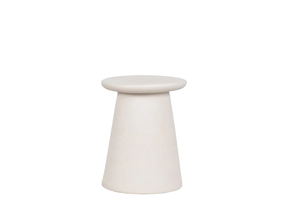 Button - Table d'appoint en céramique ø35cm - Blanc