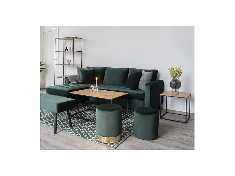 Vita Ecktisch schwarz, Eiche Dekor.