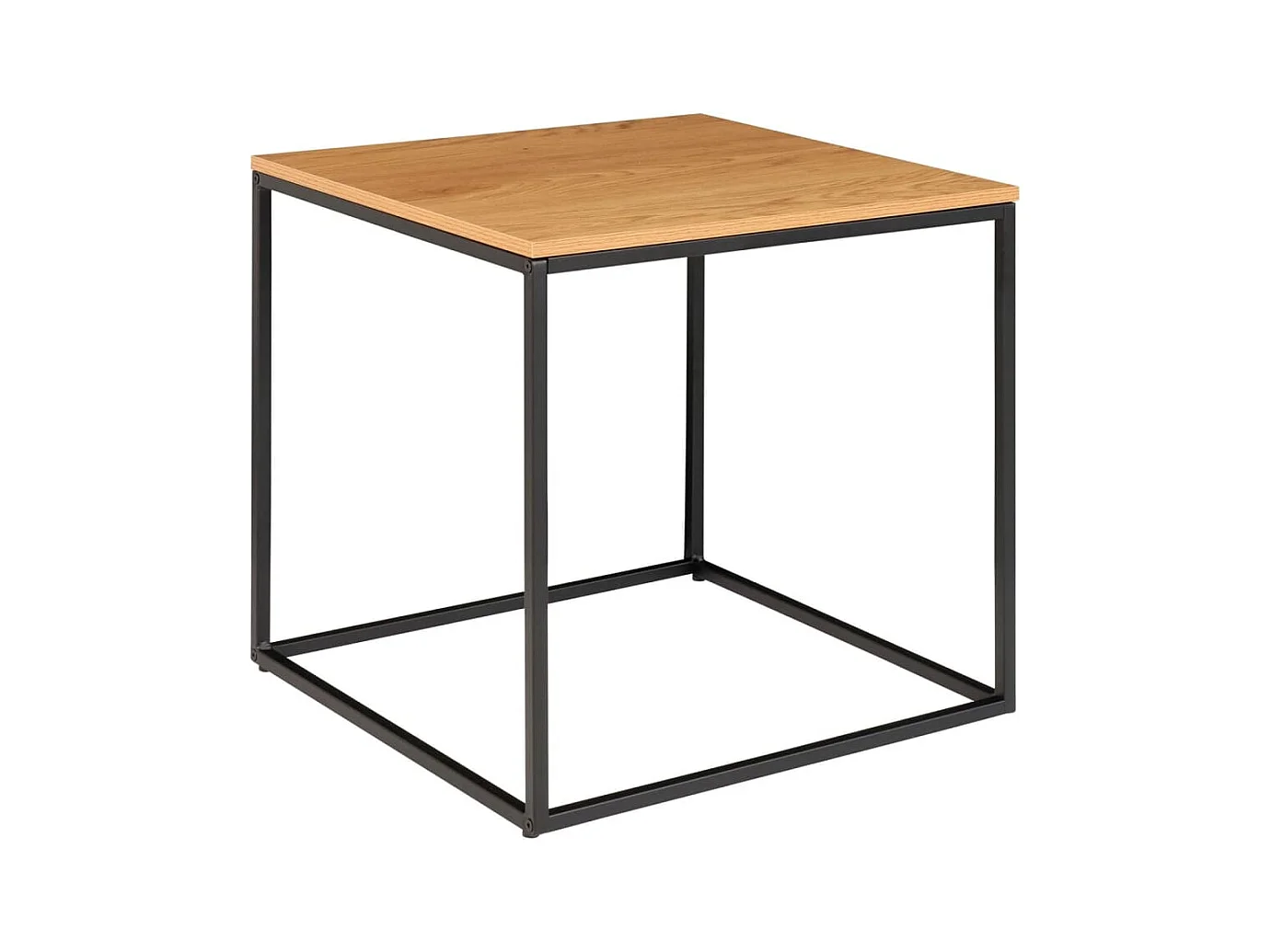 Vita hoektafel zwart, eikenhouten decor.