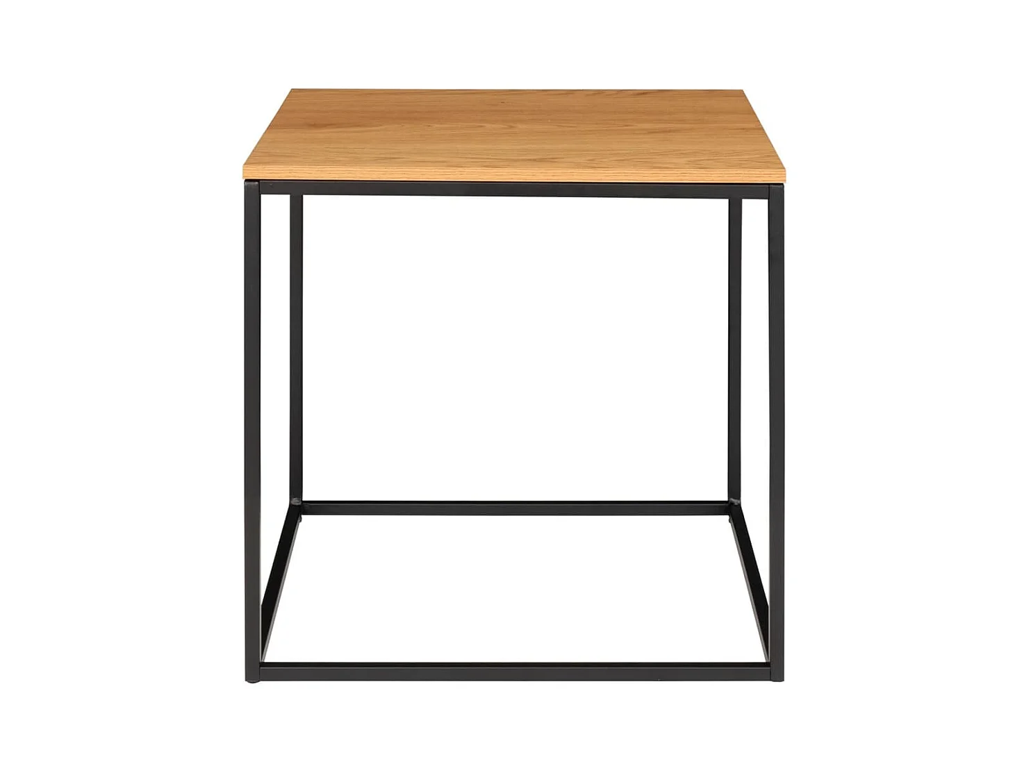 Vita hoektafel zwart, eikenhouten decor.