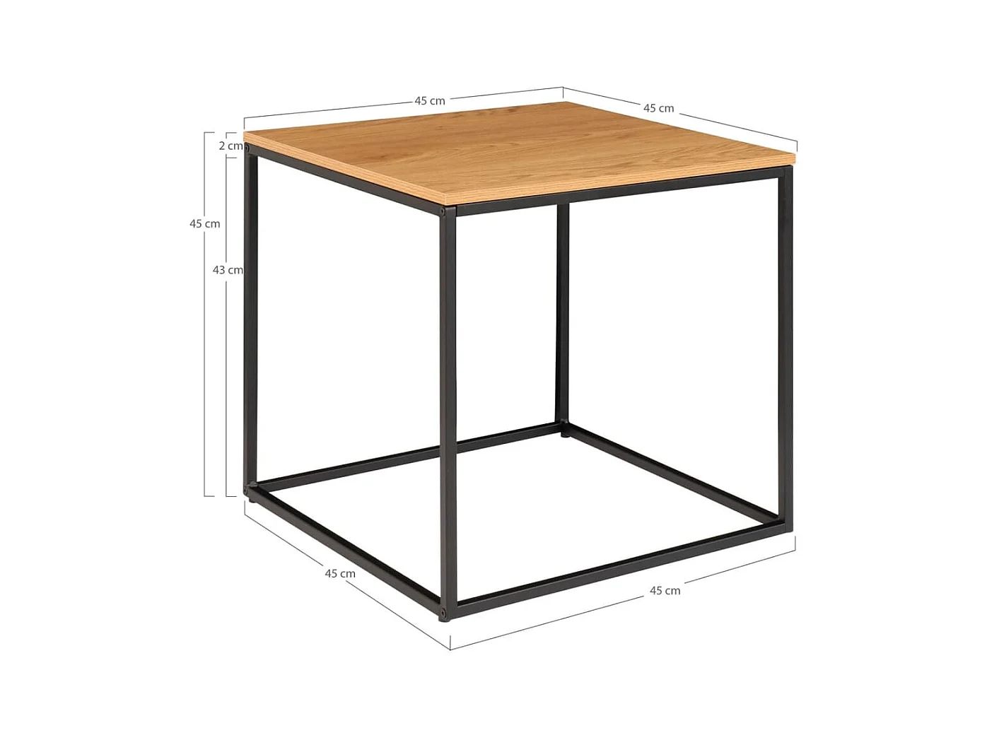 Vita hoektafel zwart, eikenhouten decor.