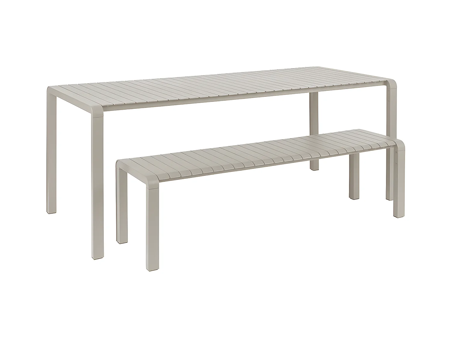 VONDEL - Table de jardin en métal 214x97cm