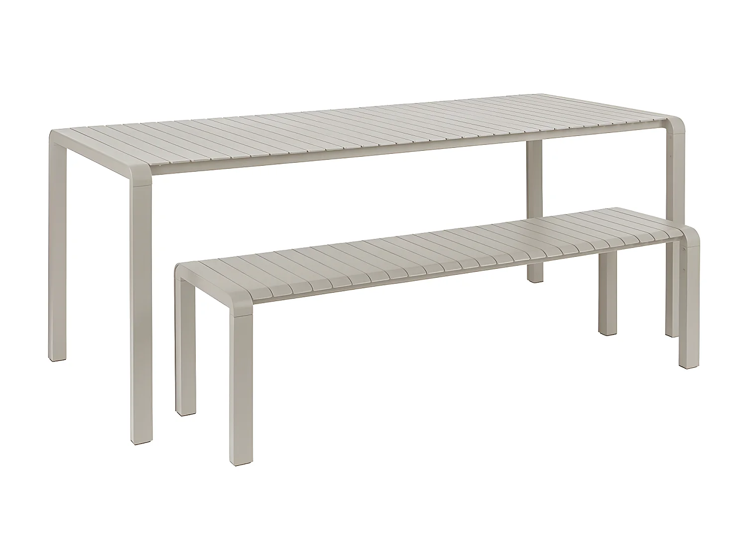 VONDEL - Table de jardin en métal 214x97cm