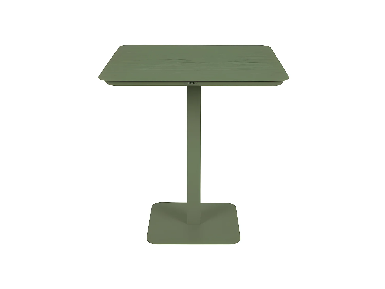 Vondel - Table à manger de jardin bistrot 2 personnes en métal - Vert