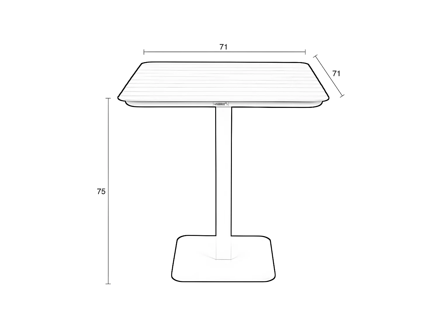 Vondel - Table à manger de jardin bistrot 2 personnes en métal - Vert