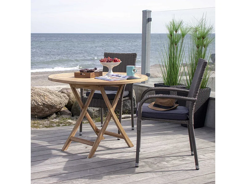 Oviedo - Table à manger de jardin ø100cm en teck