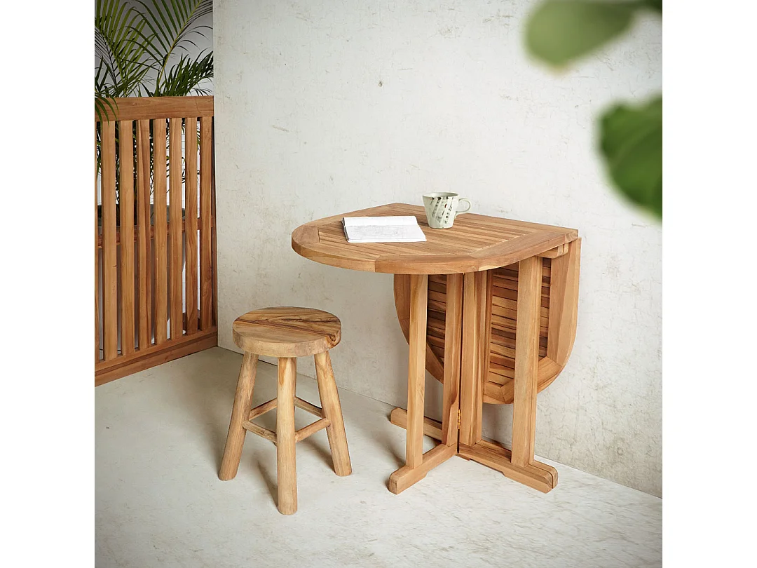 Huelva Table de jardin/table de balcon, table pliante en teck.