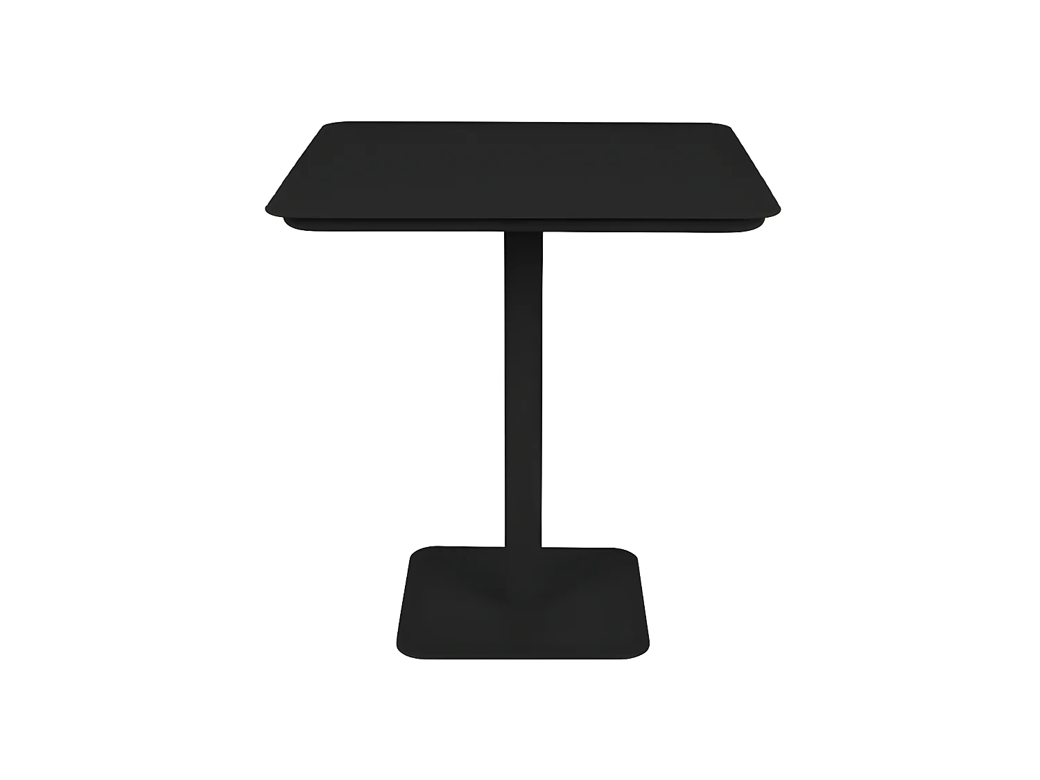 Vondel - Table à manger de jardin bistrot 2 personnes en métal - Noir