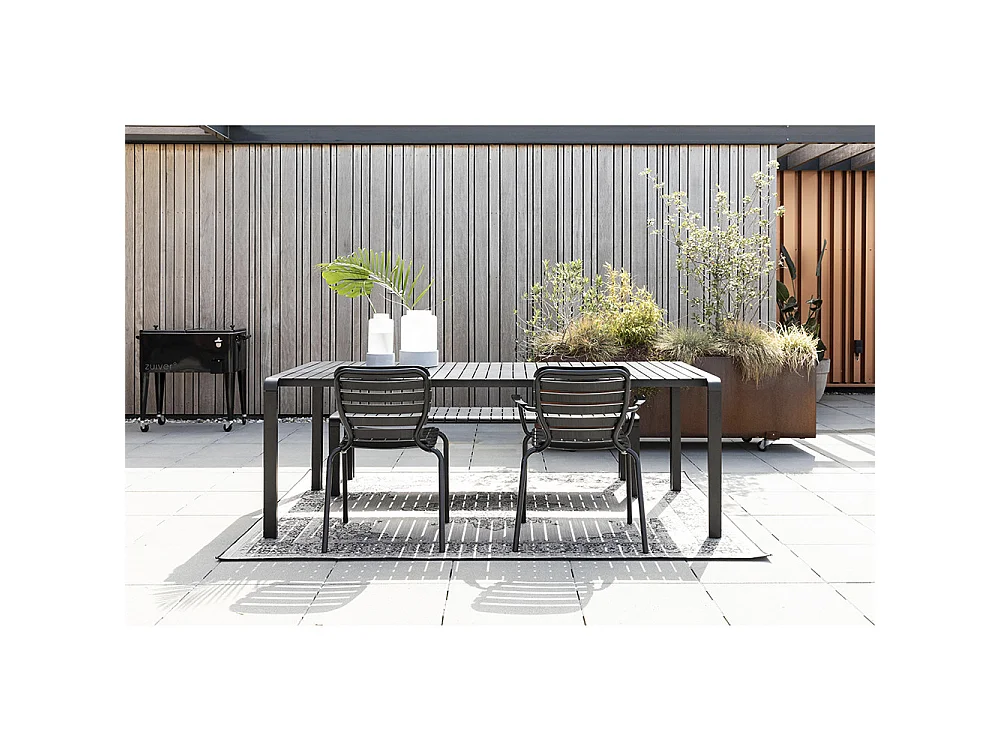 VONDEL - Table de jardin en métal 214x97cm