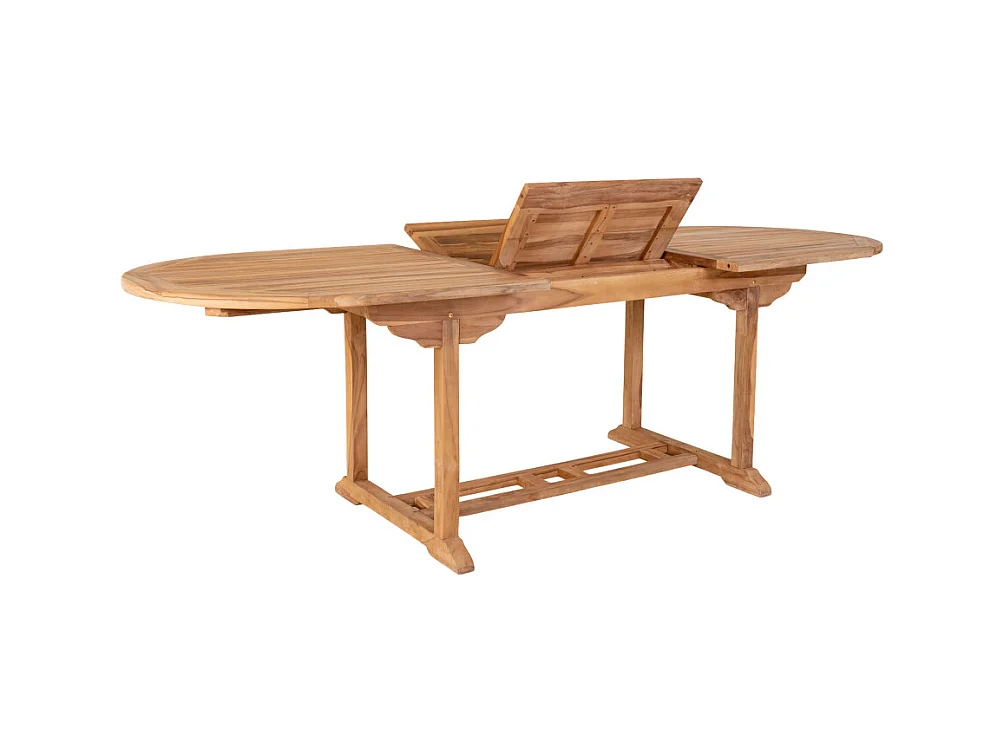 SALAMANCA - Table à manger de jardin extensible en teck 180-240x90cm