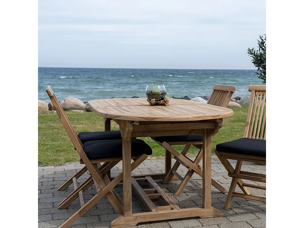 Salamanca tuintafel met extra plank teakhout.