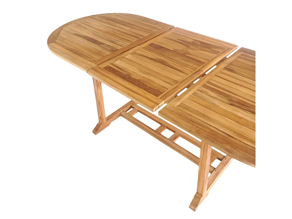 Salamanca tuintafel met extra plank teakhout.