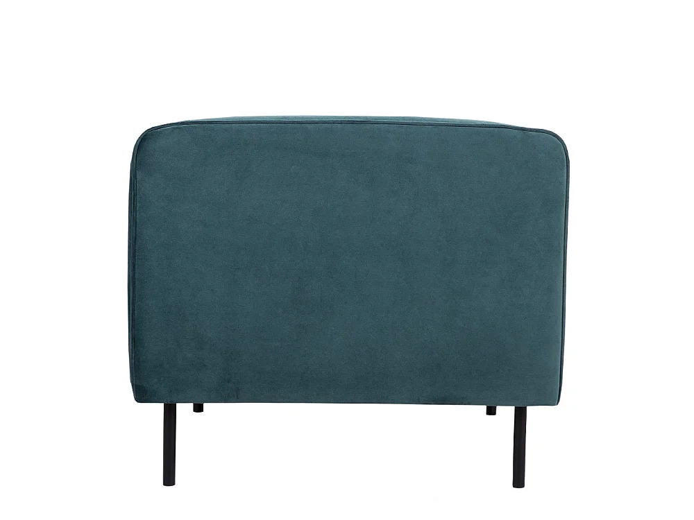 Winsen - Fauteuil en velours pieds droits en métal - Vert eucalyptus