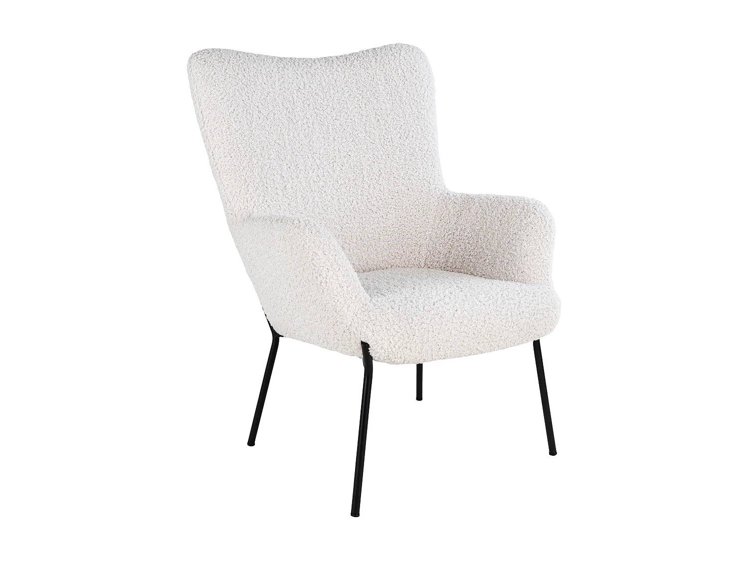 Glasgow Fauteuil, imitation peau de mouton, blanc.
