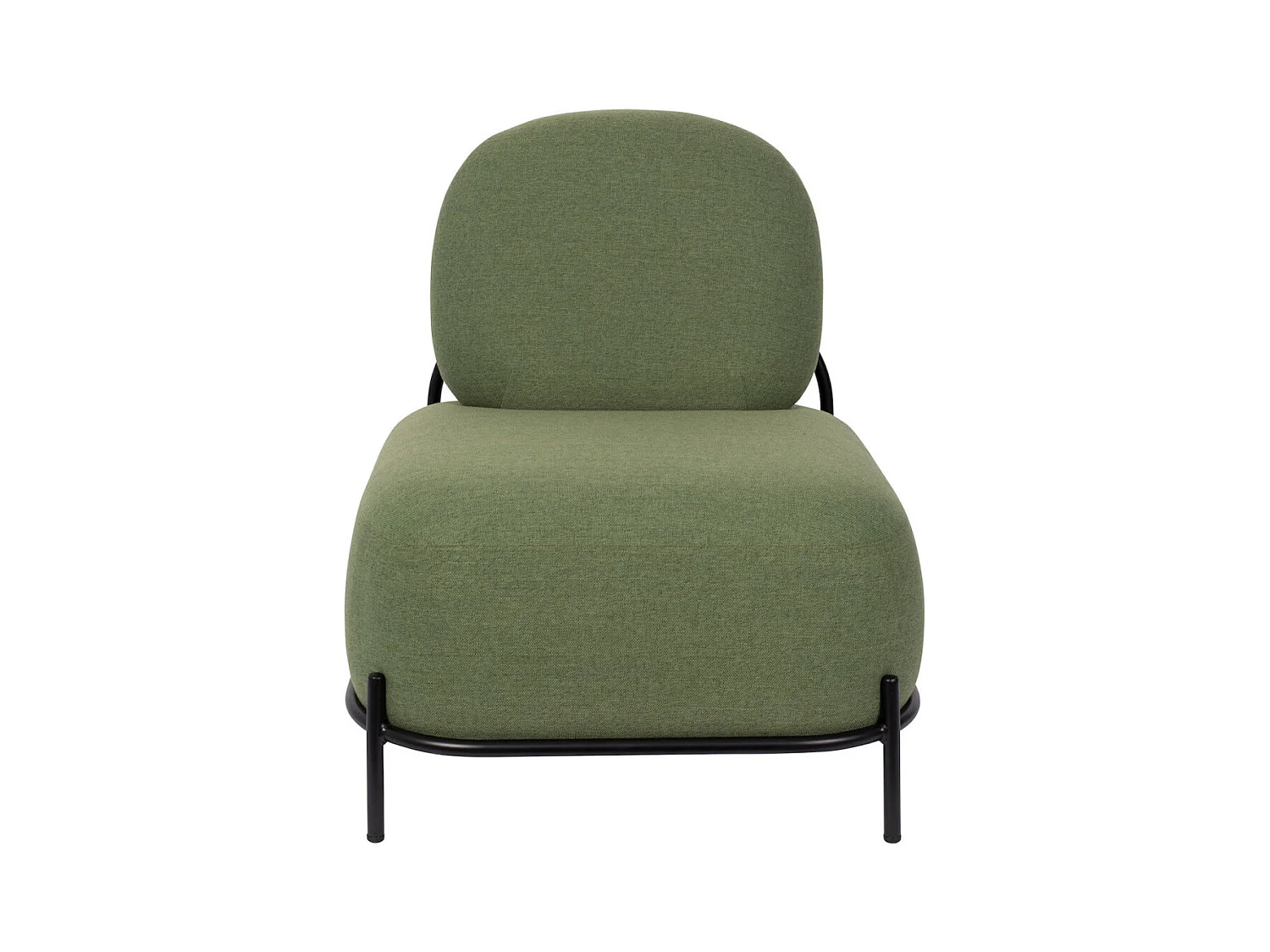 POLLY - Fauteuil lounge en tissu polyester vert
