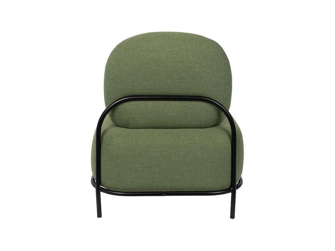 POLLY - Fauteuil lounge en tissu polyester vert