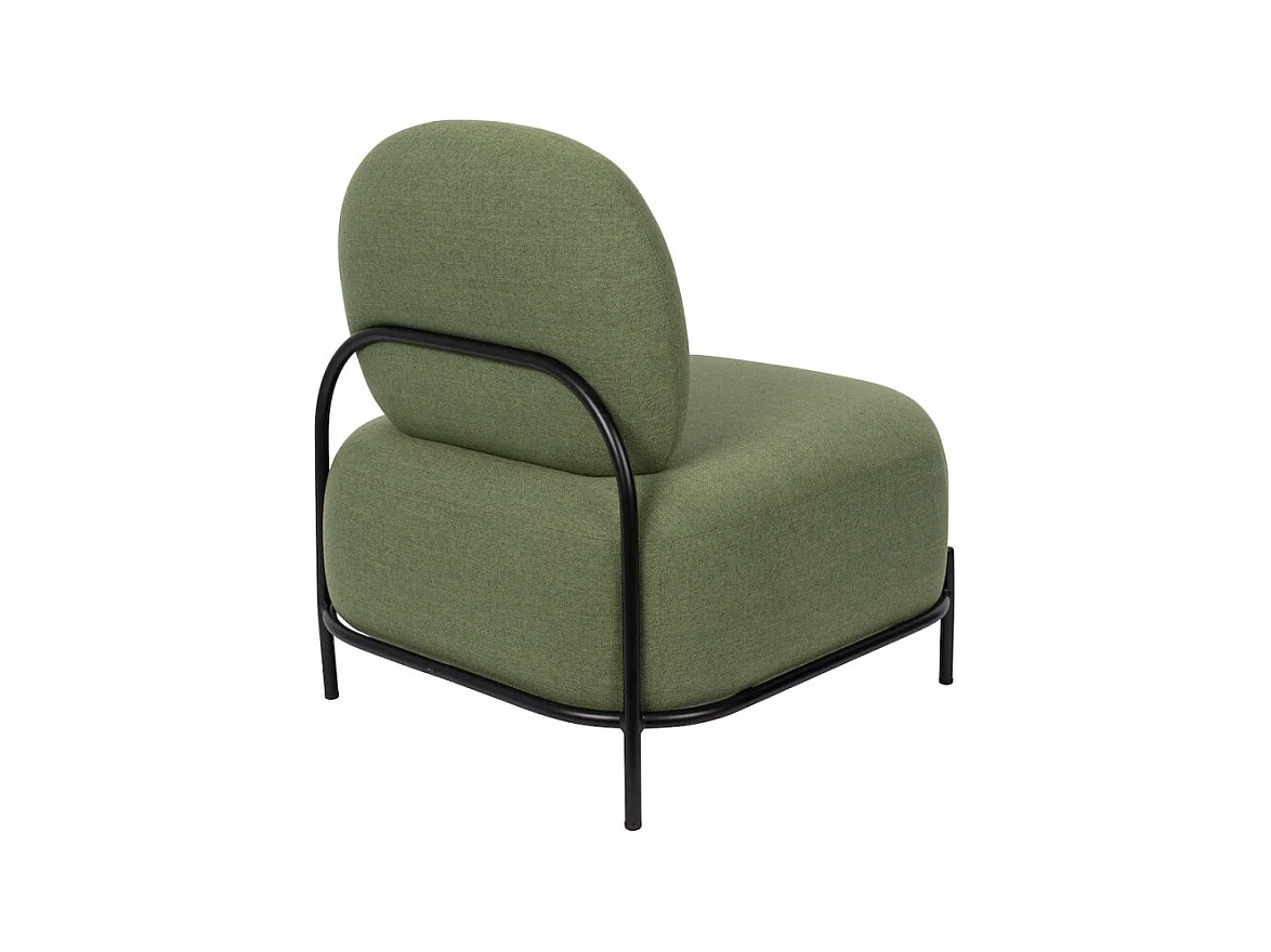 POLLY - Fauteuil lounge en tissu polyester vert