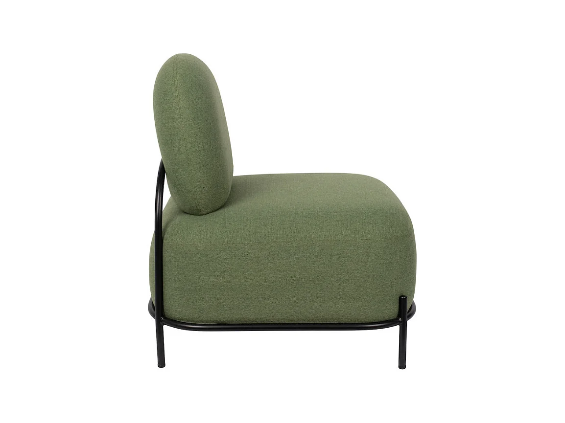 POLLY - Fauteuil lounge en tissu polyester vert
