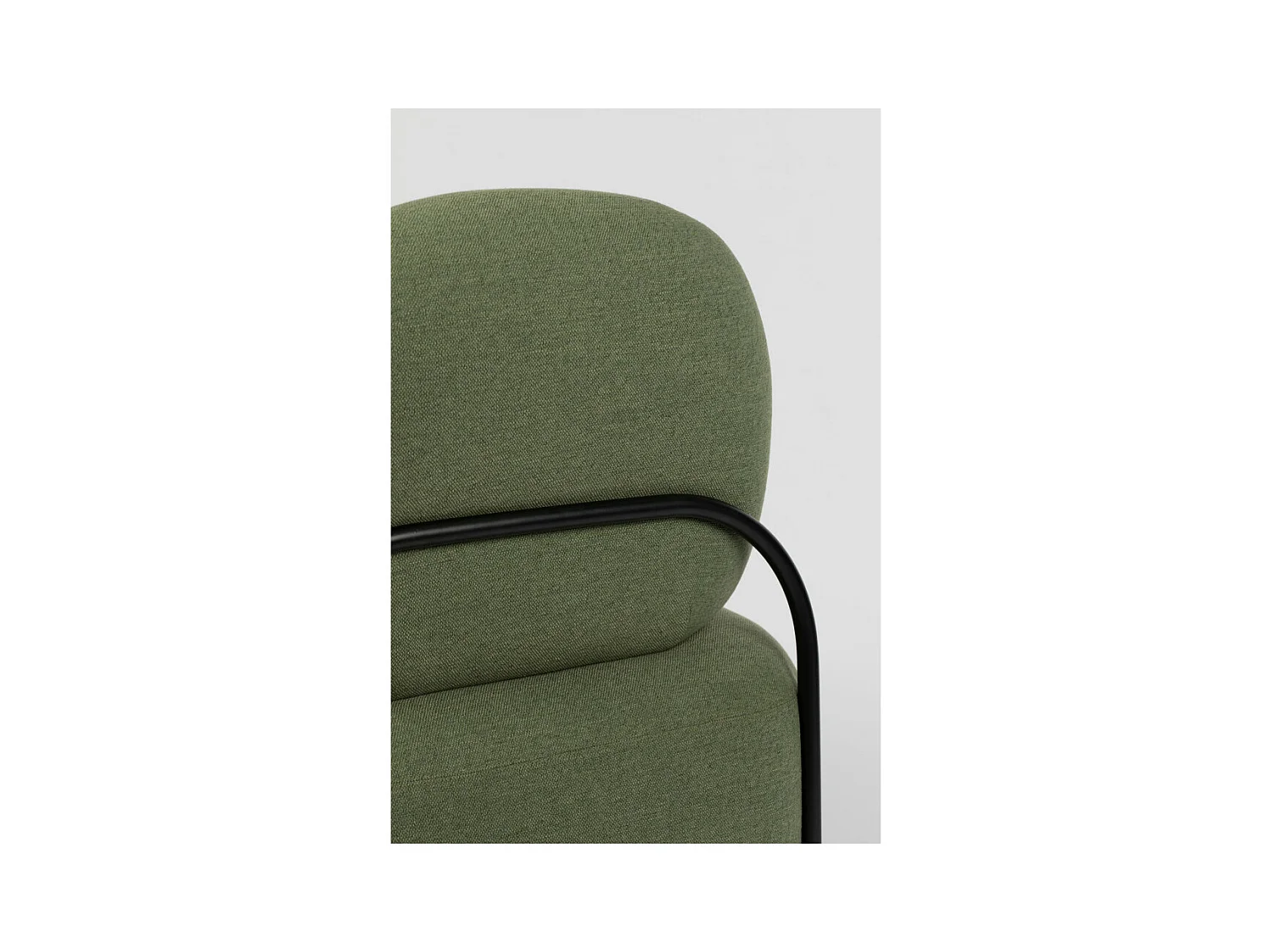 POLLY - Fauteuil lounge en tissu polyester vert