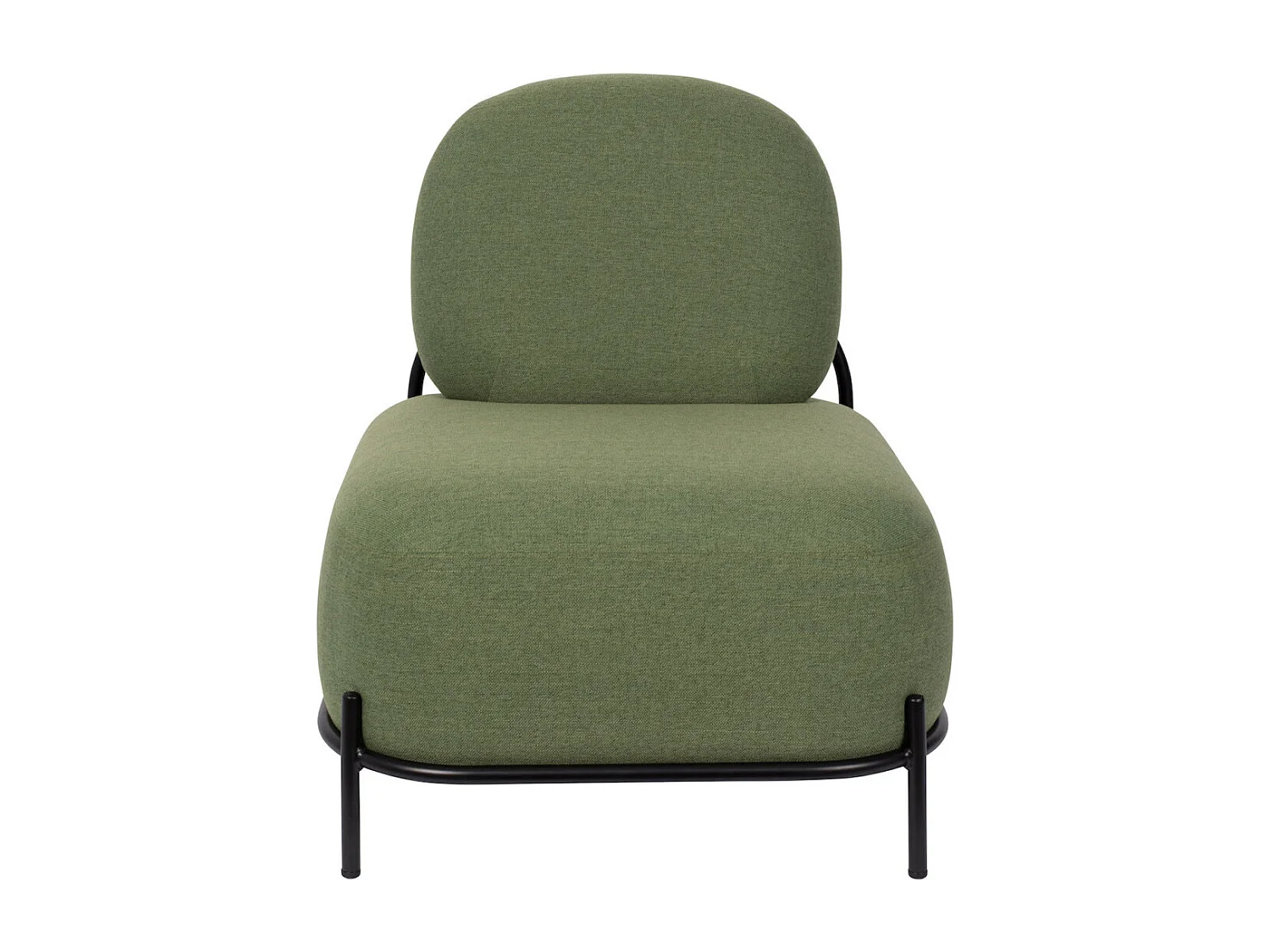 POLLY - Fauteuil lounge en tissu polyester vert