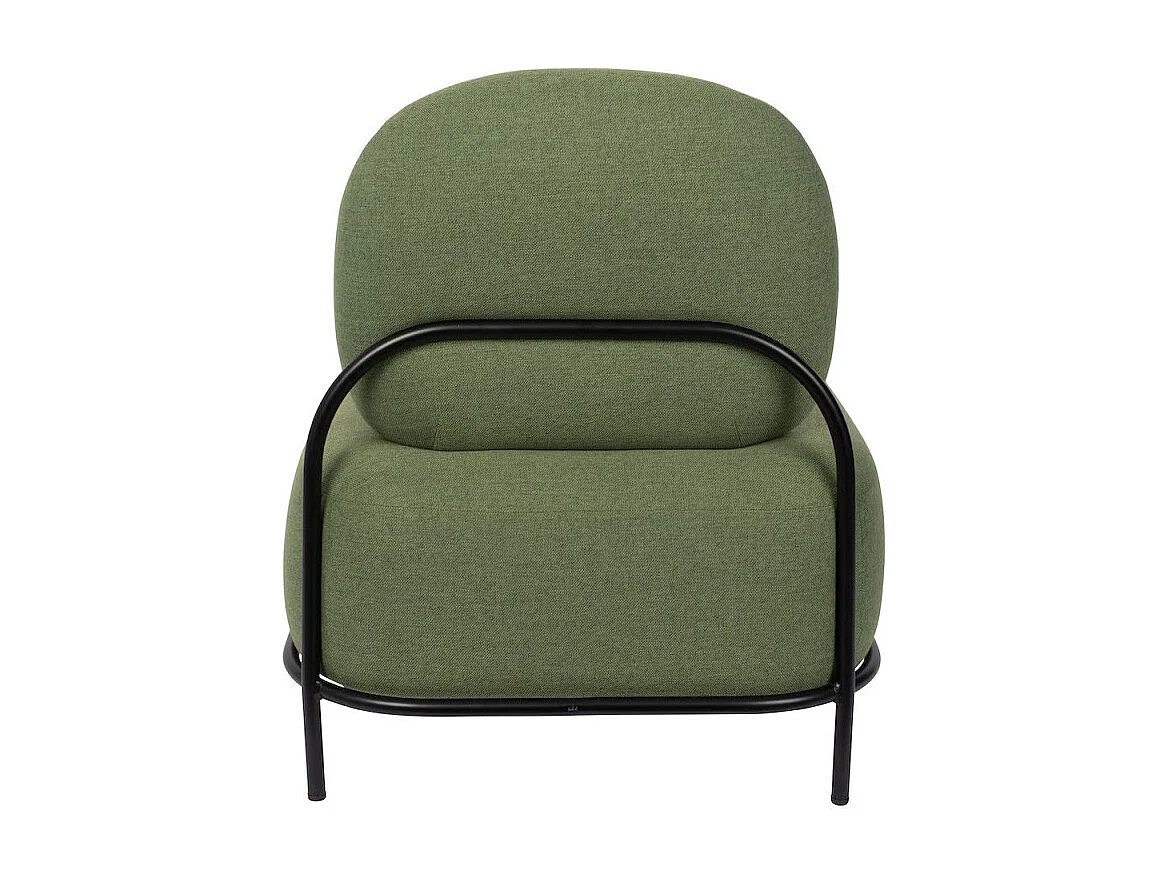 POLLY - Fauteuil lounge en tissu polyester vert