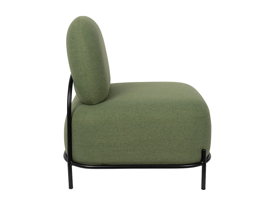 POLLY - Fauteuil lounge en tissu polyester vert