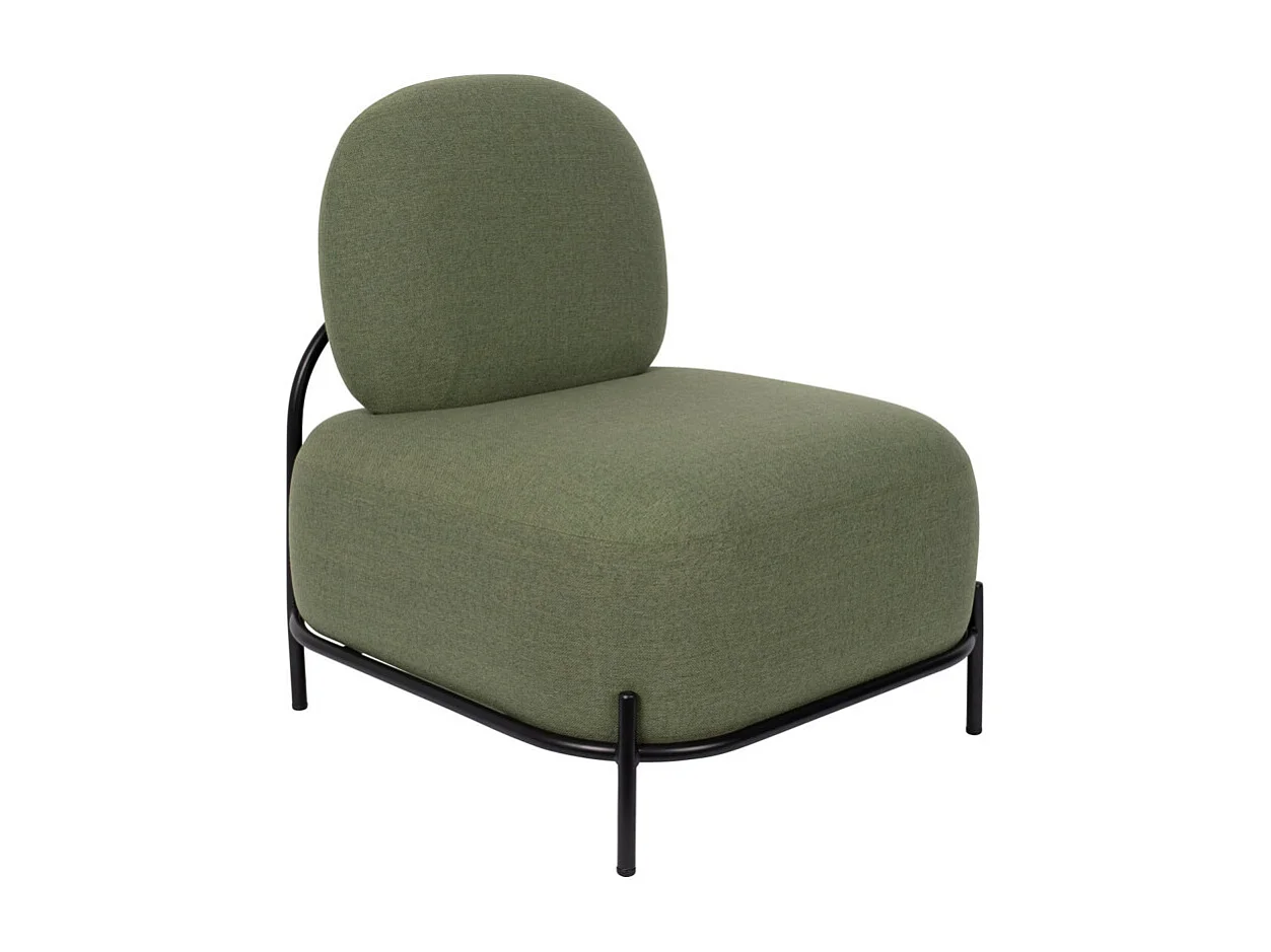 Polly - Fauteuil lounge en tissu : Couleur - Vert