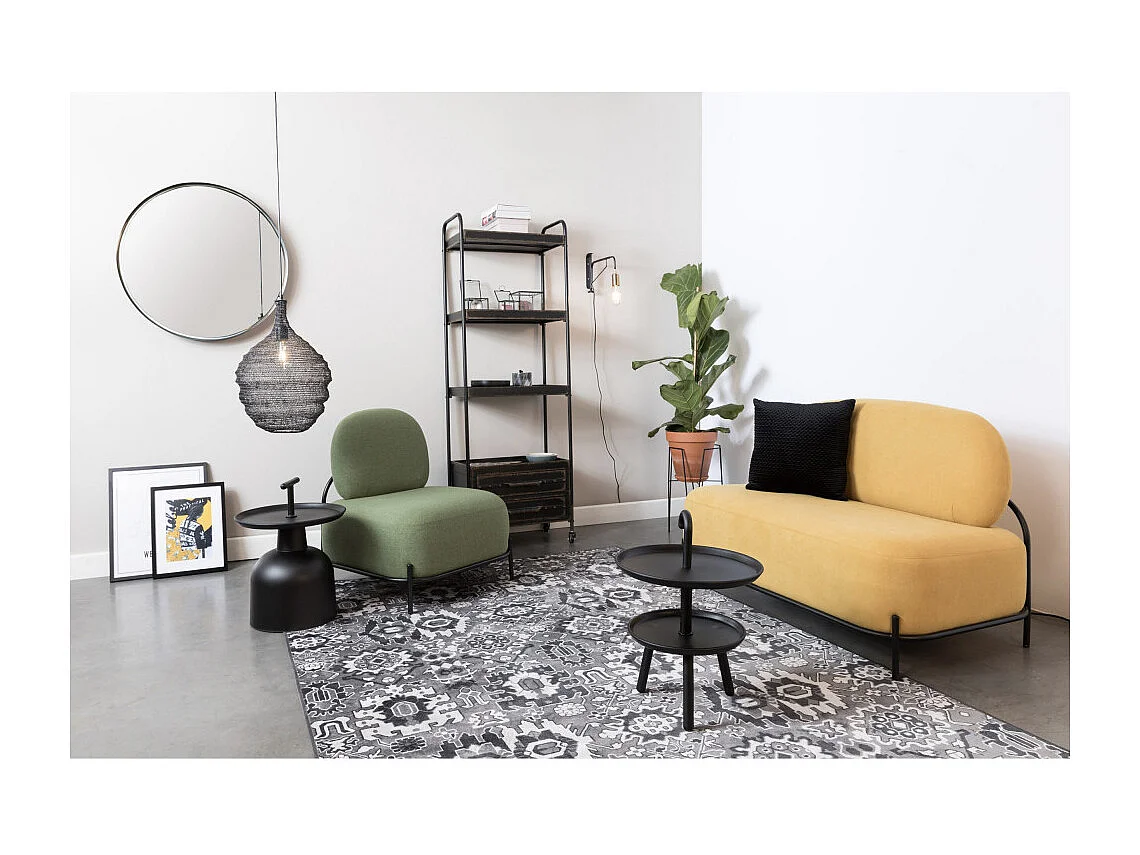 Polly - Fauteuil lounge en tissu : Couleur - Vert