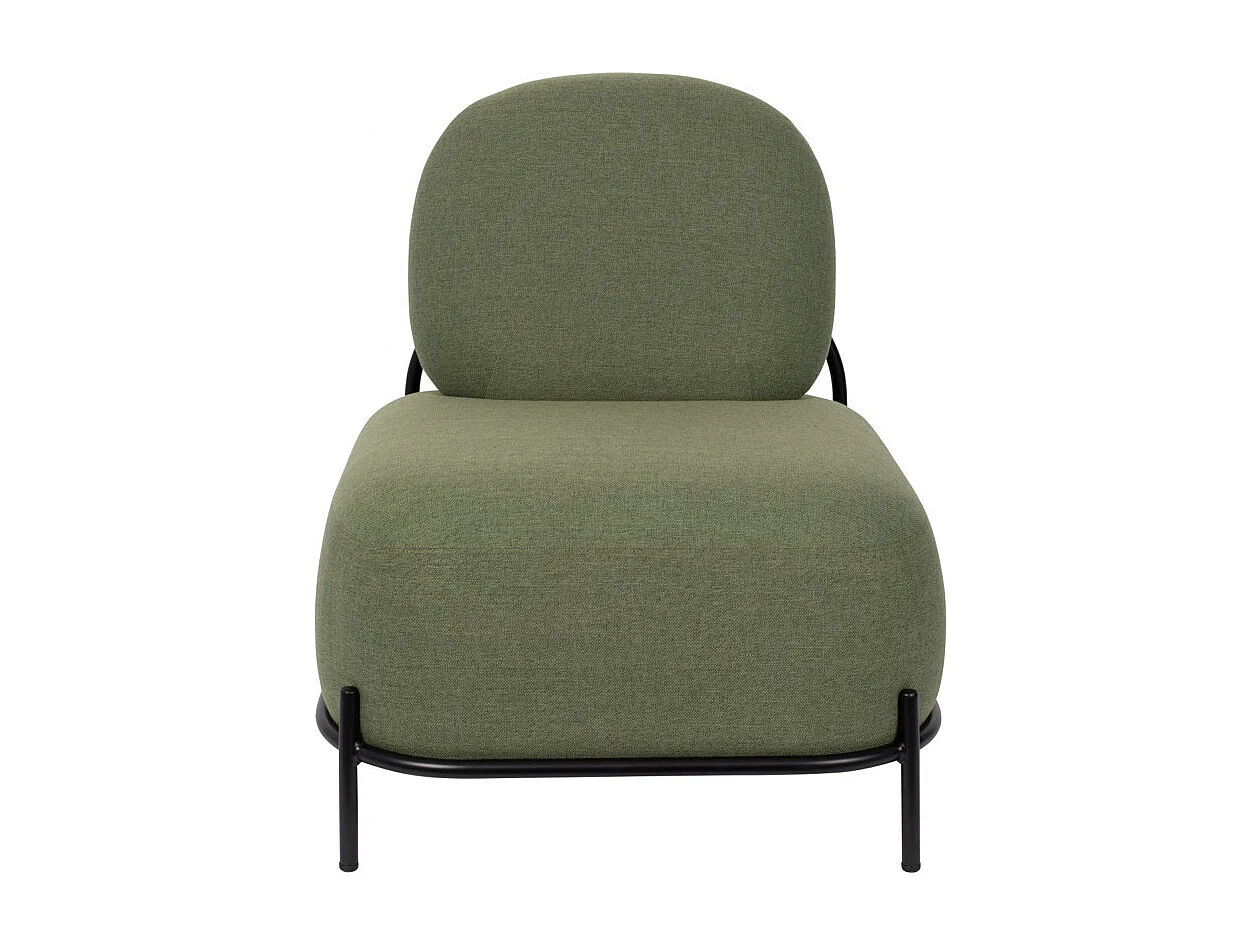 Polly - Fauteuil lounge en tissu : Couleur - Vert