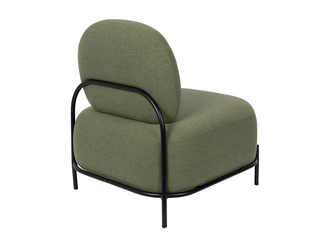 Polly - Fauteuil lounge en tissu : Couleur - Vert