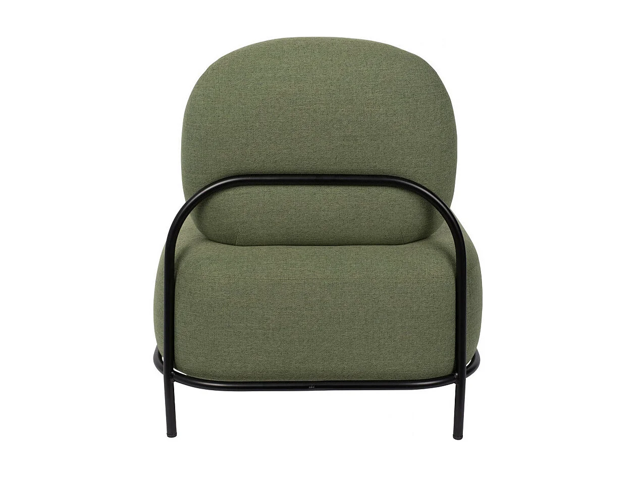 Polly - Fauteuil lounge en tissu : Couleur - Vert