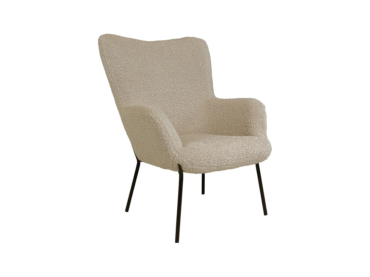Glasgow fauteuil geïmiteerd lamsvel grijsbruin.
