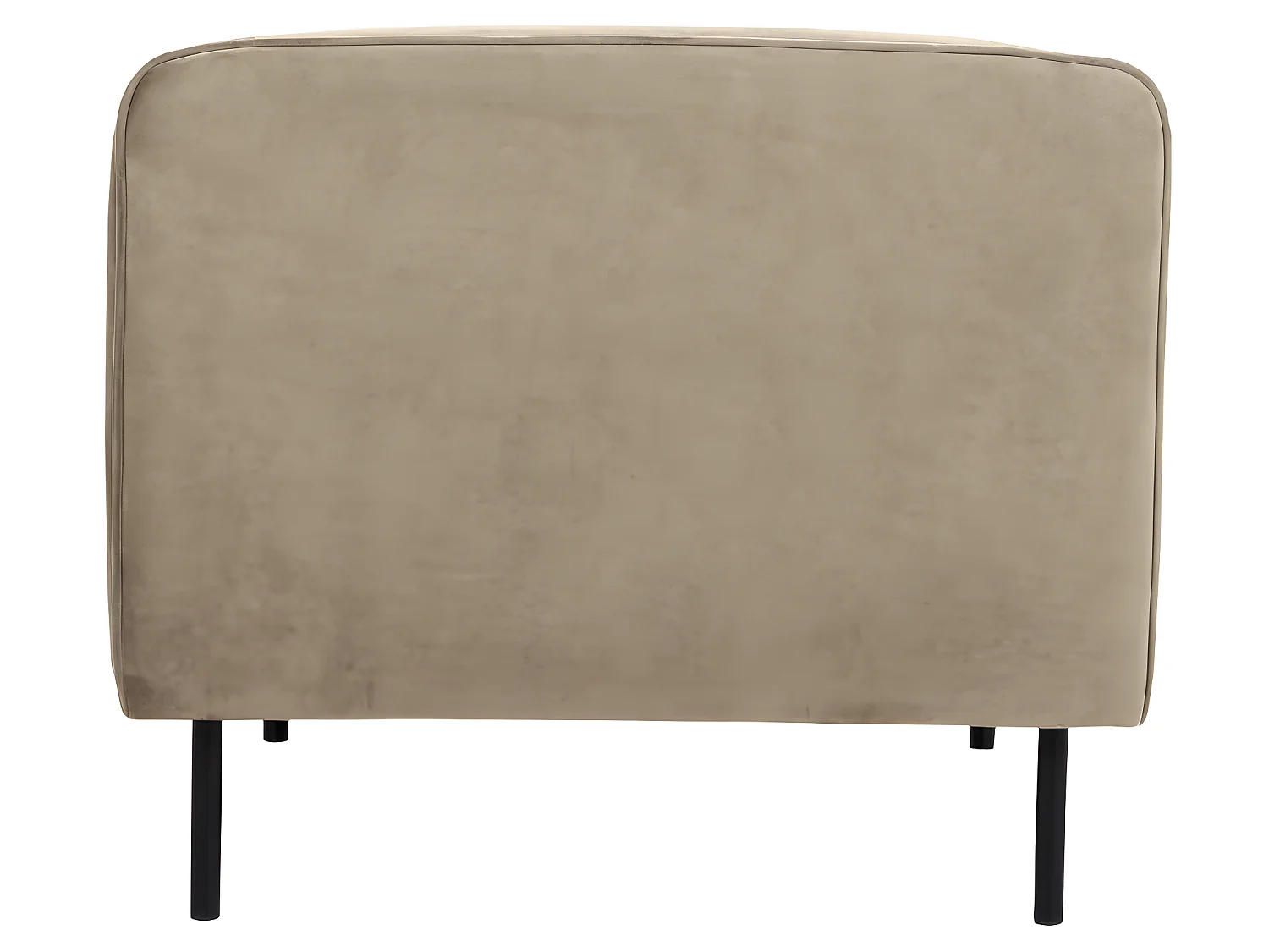 Winsen - Fauteuil en velours pieds droits en métal - Beige