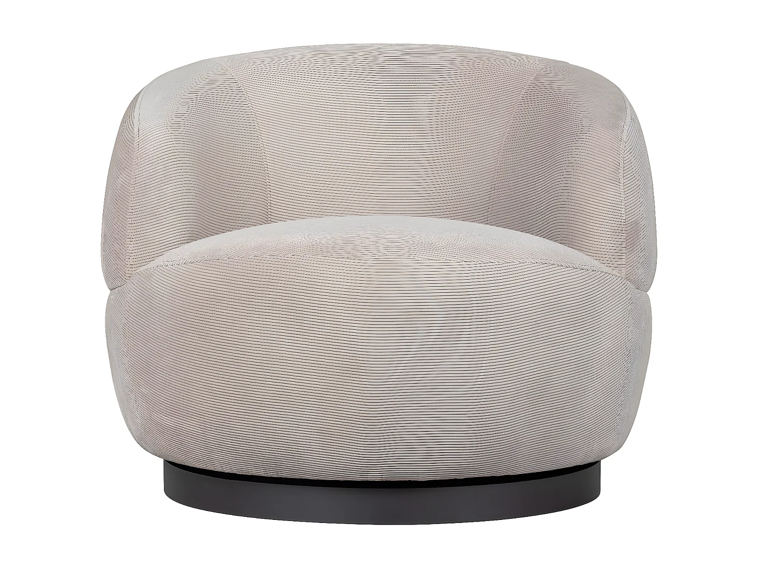 WOOLLY - Fauteuil pivotant en velours naturel