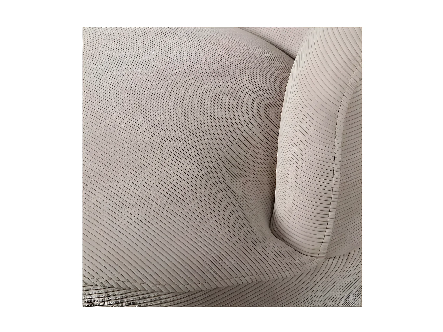 WOOLLY - Fauteuil pivotant en velours naturel