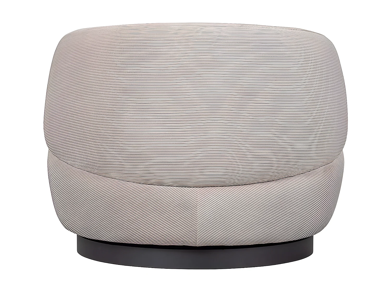 WOOLLY - Fauteuil pivotant en velours naturel