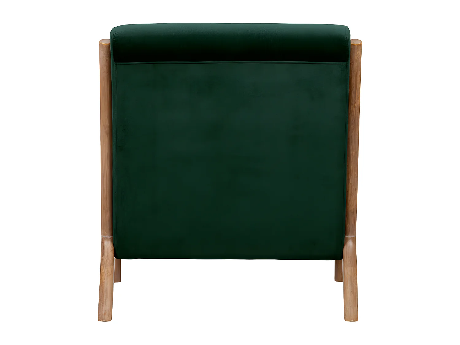 Mark - Fauteuil en bois et velours - Vert forêt