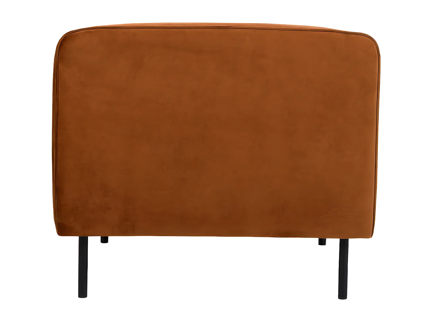 Winsen - Fauteuil en velours pieds droits en métal - Rouille